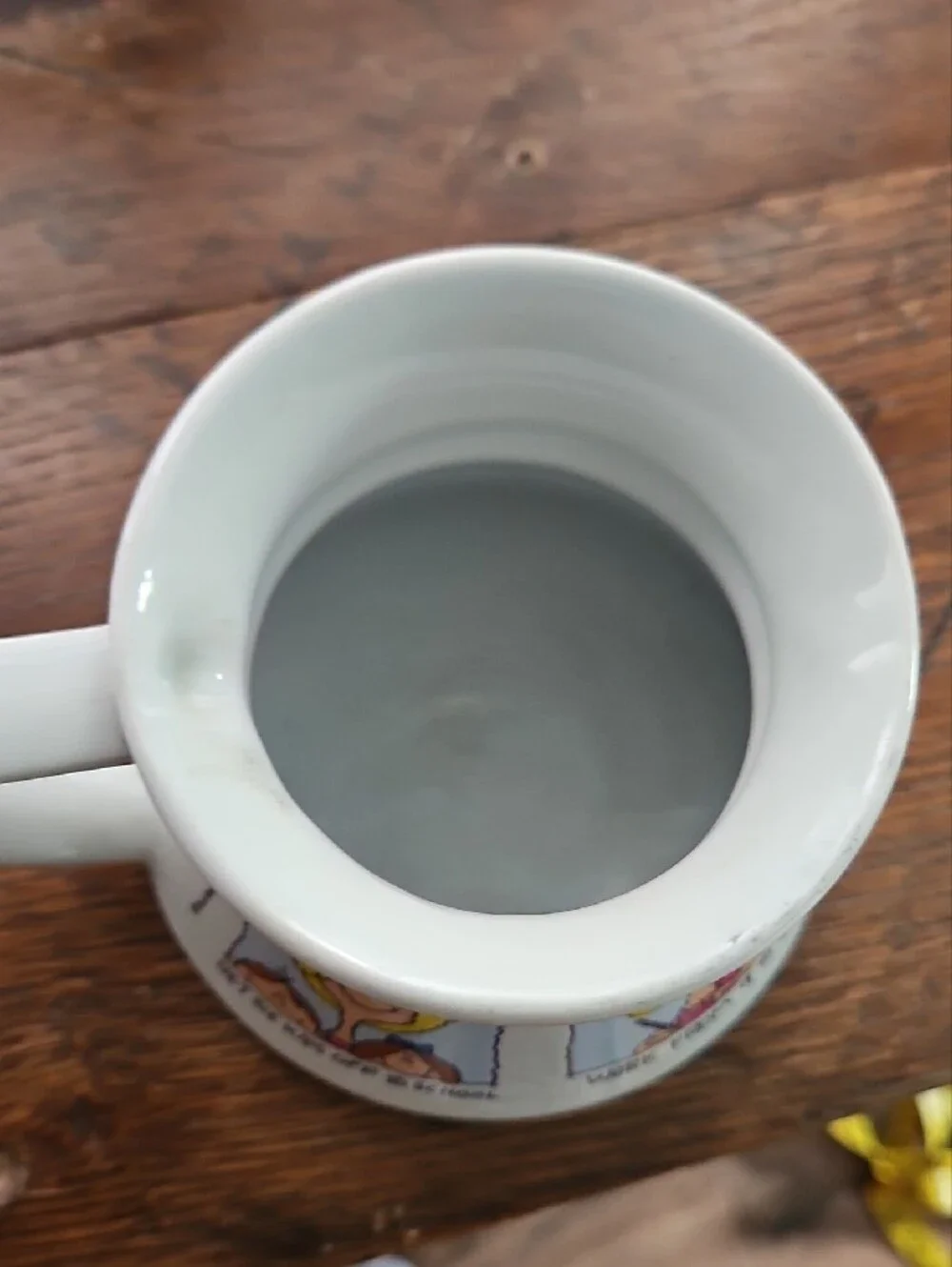 Vintage Cartoon Ceramic Non Spill Coffee Tea Mug Cup